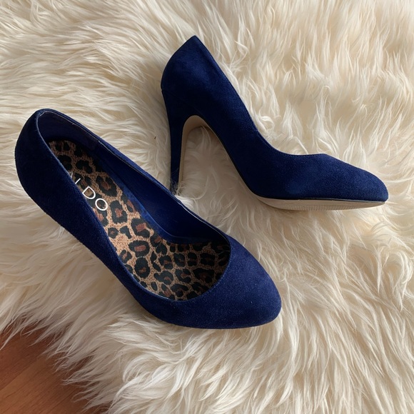Blue Suede High Heels - Picture 4 of 5